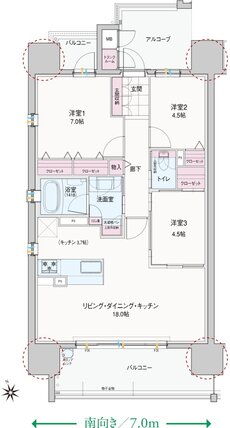 エルグランデ岡崎城公園 間取り A1 type
