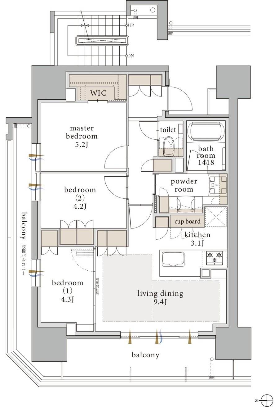 バンベール千種 ザ・レジデンス 間取り A type