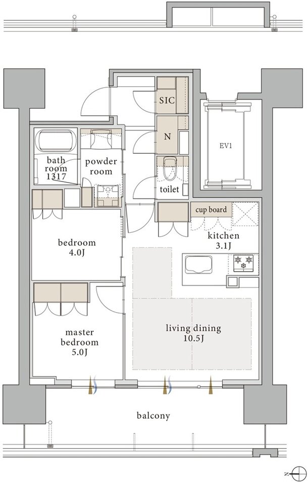 バンベール千種 ザ・レジデンス 間取り B type