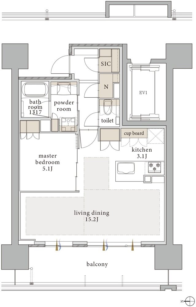 バンベール千種 ザ・レジデンス 間取り B type【セレクトプラン1】