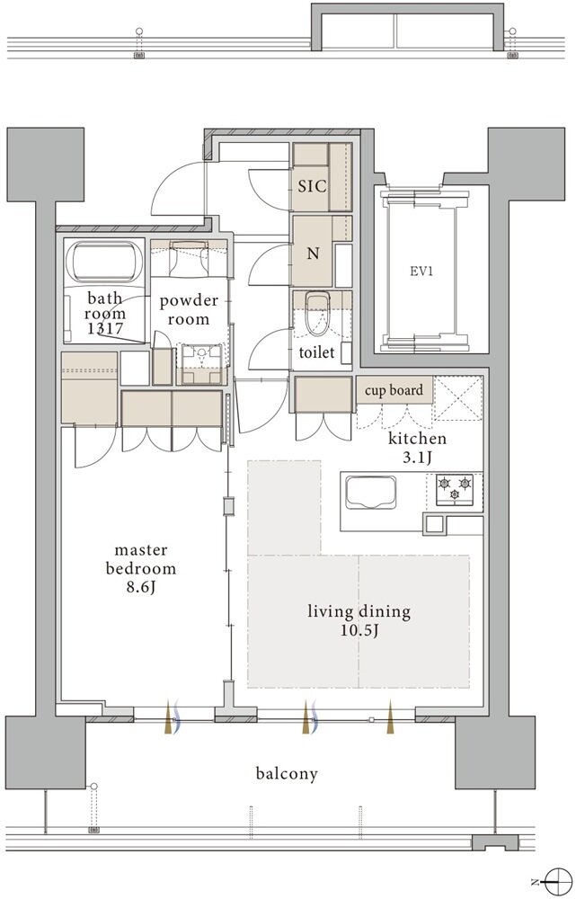 バンベール千種 ザ・レジデンス 間取り B type【セレクトプラン2】