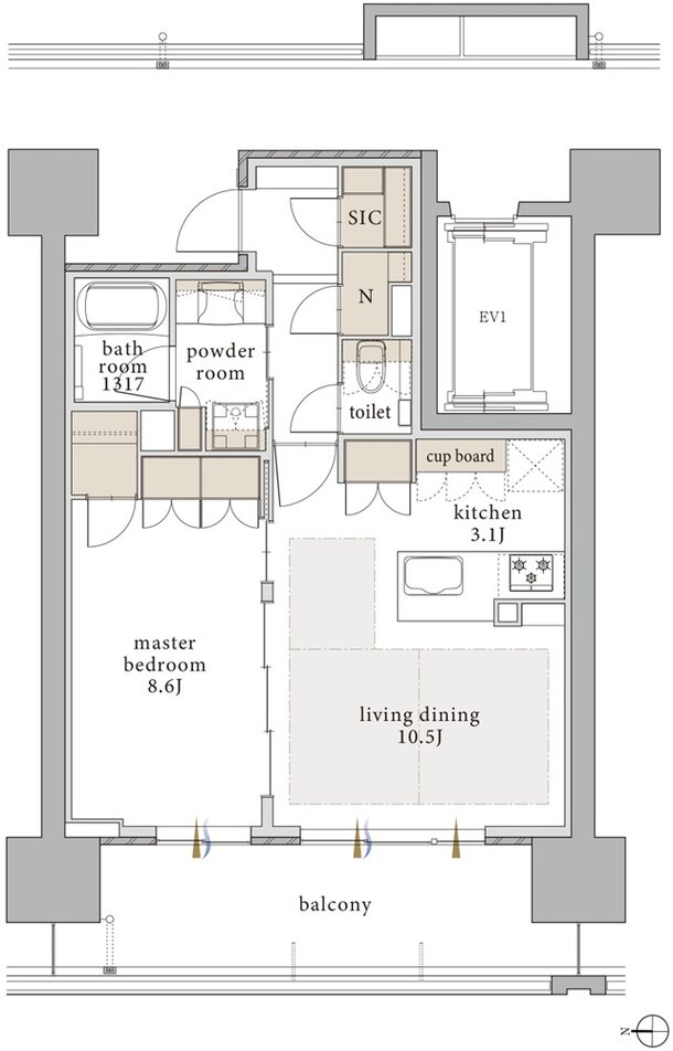 バンベール千種 ザ・レジデンス 間取り B type【セレクトプラン2】