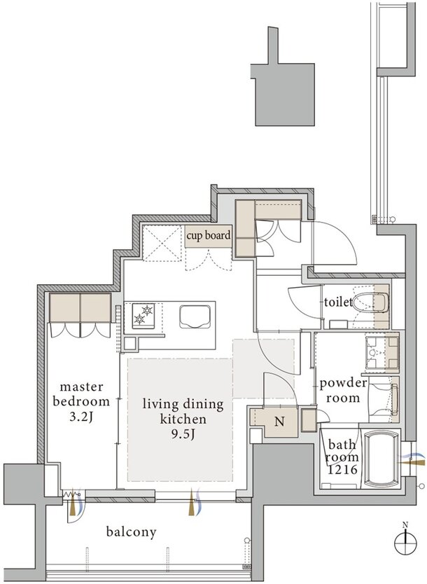 バンベール千種 ザ・レジデンス 間取り F type