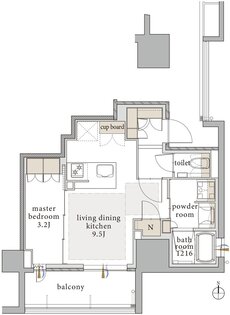 バンベール千種 ザ・レジデンス 間取り F type