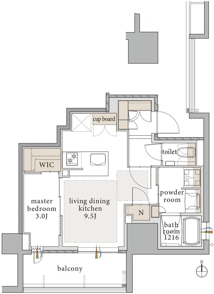 バンベール千種 ザ・レジデンス 間取り F type【セレクトプラン1】