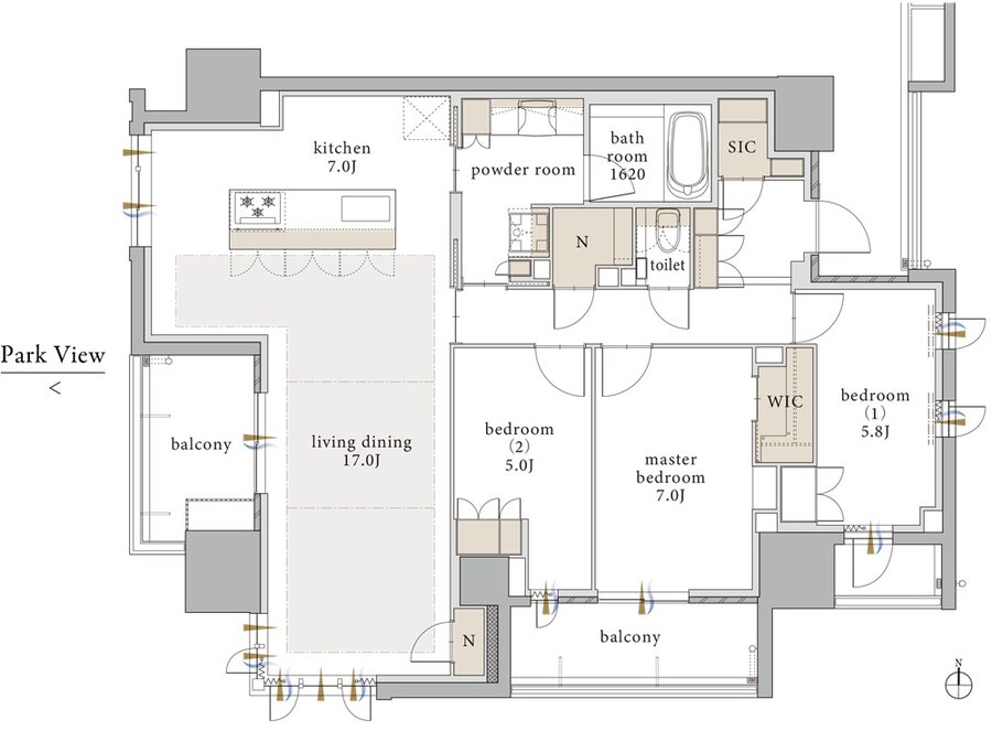 バンベール千種 ザ・レジデンス 間取り G type