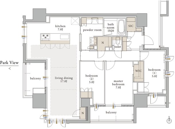 バンベール千種 ザ・レジデンス 間取り G type