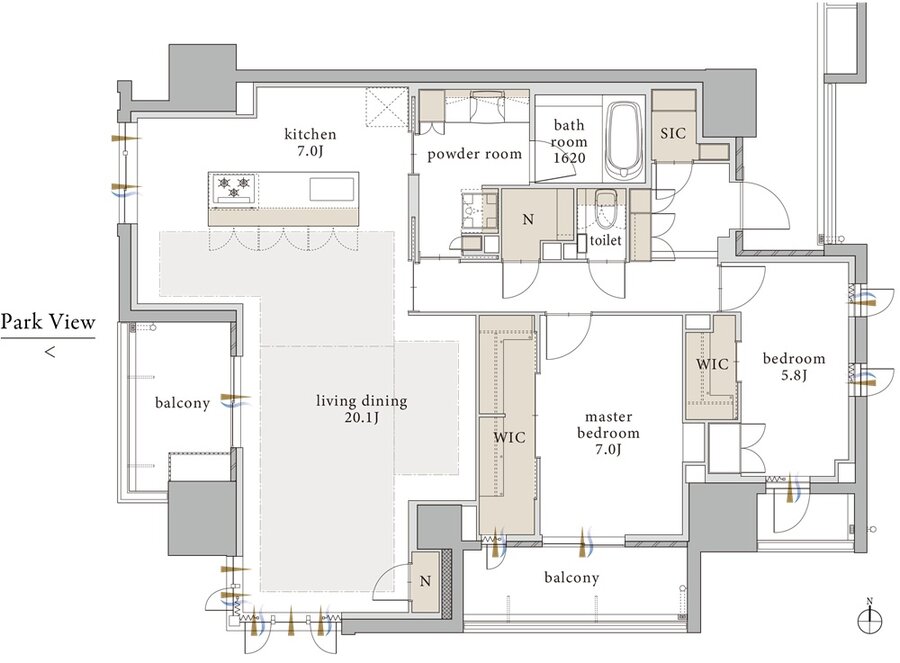 バンベール千種 ザ・レジデンス 間取り G type【セレクトプラン4】