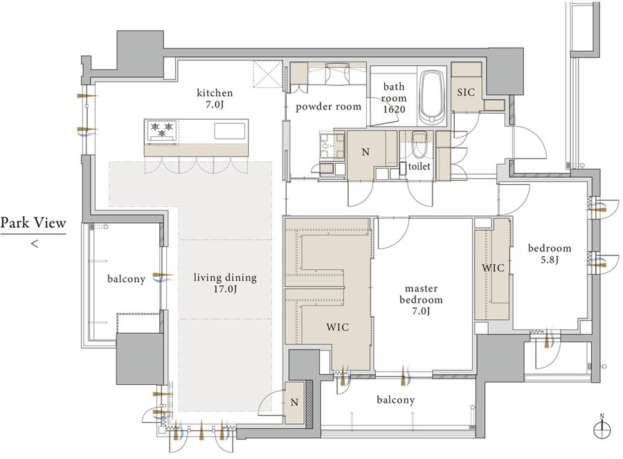 バンベール千種 ザ・レジデンス 間取り G type【セレクトプラン8】