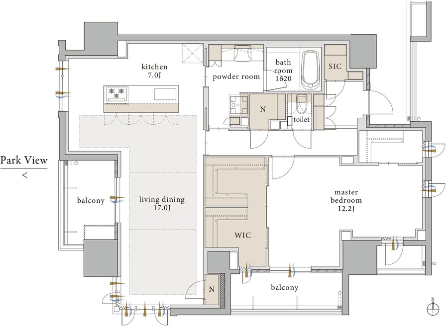 バンベール千種 ザ・レジデンス 間取り G type【セレクトプラン9】