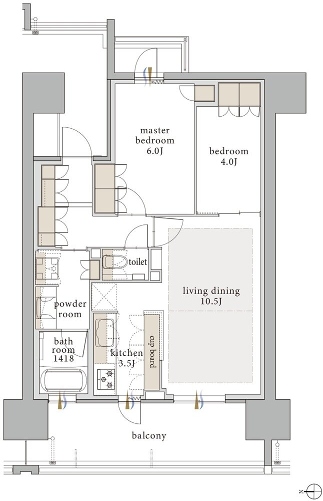 バンベール千種 ザ・レジデンス 間取り C type