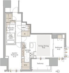 バンベール千種 ザ・レジデンス 間取り E type