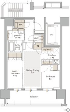 バンベール千種 ザ・レジデンス 間取り D type【セレクトプラン1】