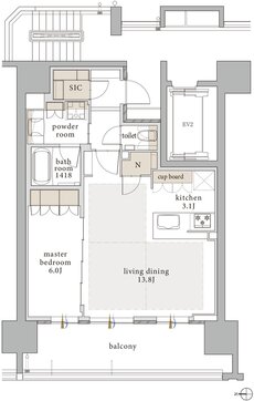 バンベール千種 ザ・レジデンス 間取り D type【セレクトプラン2】