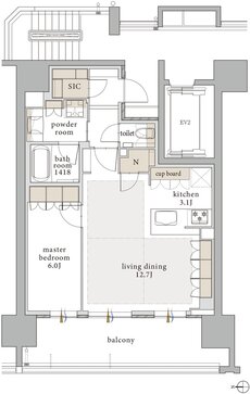 バンベール千種 ザ・レジデンス 間取り D type【セレクトプラン3】