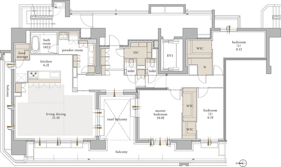 バンベール千種 ザ・レジデンス 間取り H type