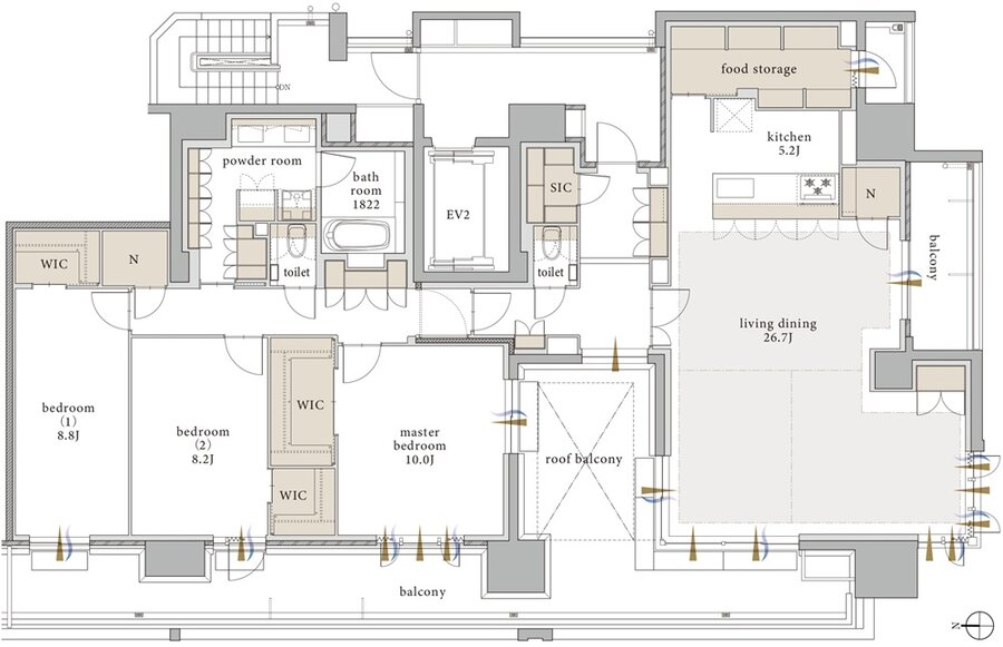 バンベール千種 ザ・レジデンス 間取り I type