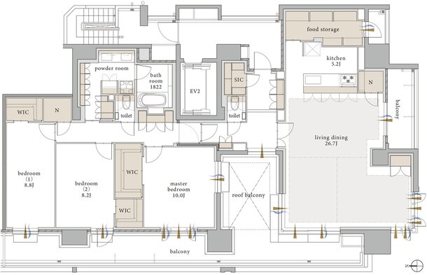 バンベール千種 ザ・レジデンス 間取り I type