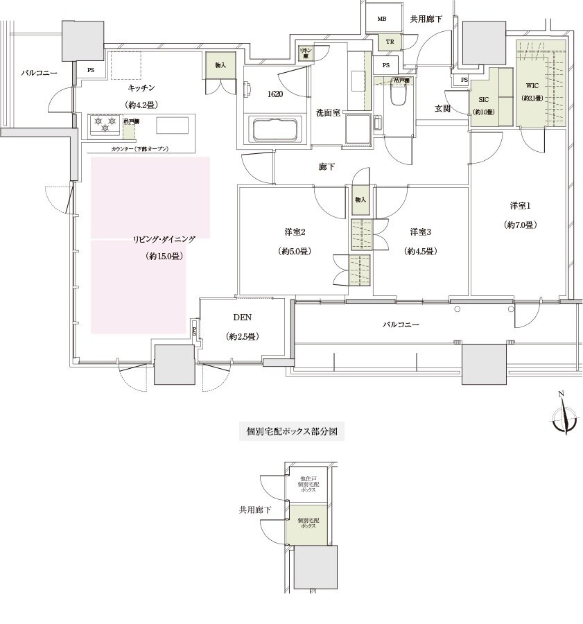 ザ・パークハウス 大阪上本町タワー 間取り S91O
