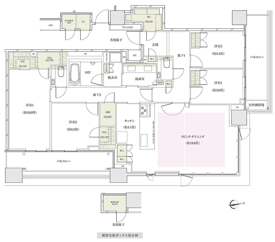 ザ・パークハウス 大阪上本町タワー 間取り P136G