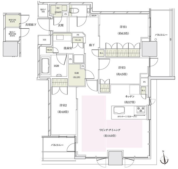 ザ・パークハウス 大阪上本町タワー 間取り S83M