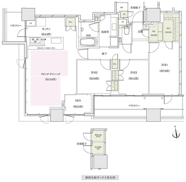 ザ・パークハウス 大阪上本町タワー 間取り S92P