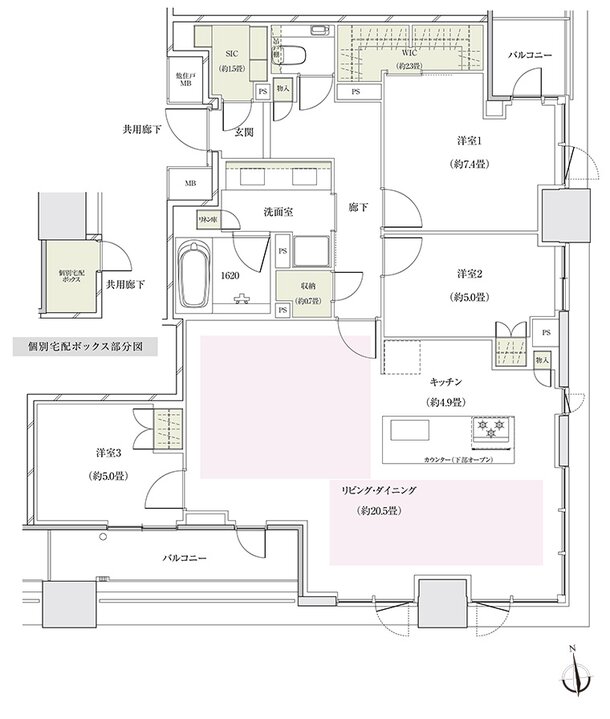 ザ・パークハウス 大阪上本町タワー 間取り R101F