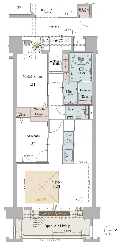 アーティックス原ヴェルソーレ 間取り B TYPE
