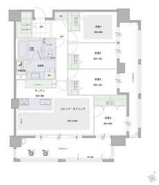 フリーディア大濠公園プレミアム 間取り B type Select 1