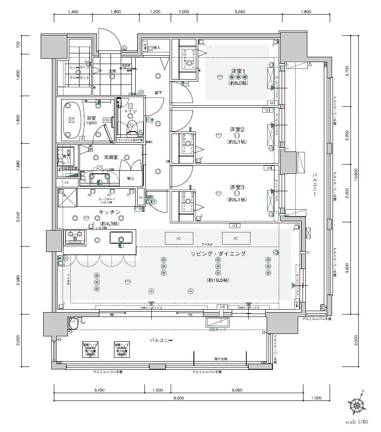 フリーディア大濠公園プレミアム 間取り B type SELECT5