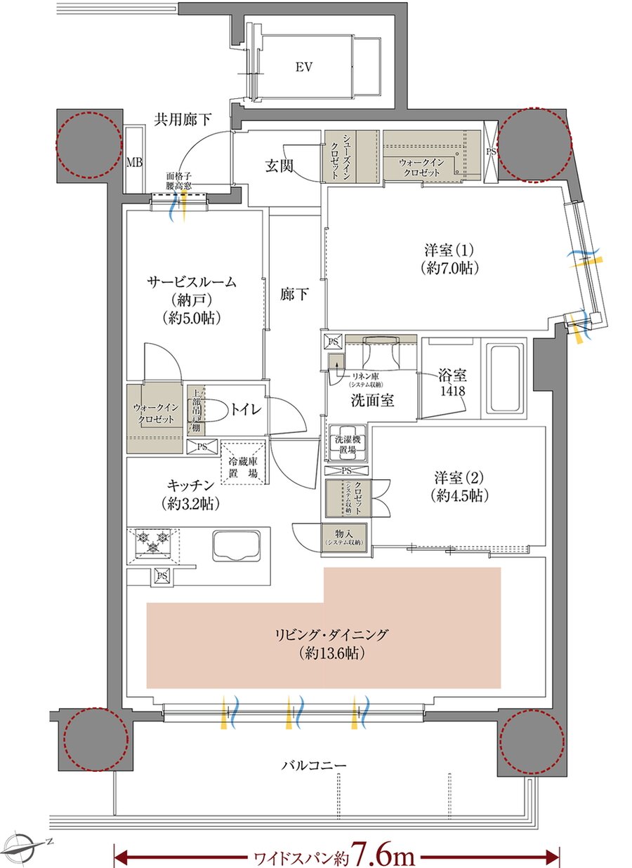 レーベン姫路Project 間取り B type