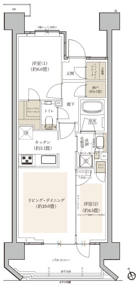 プラウド市川一丁目フロント 間取り D type