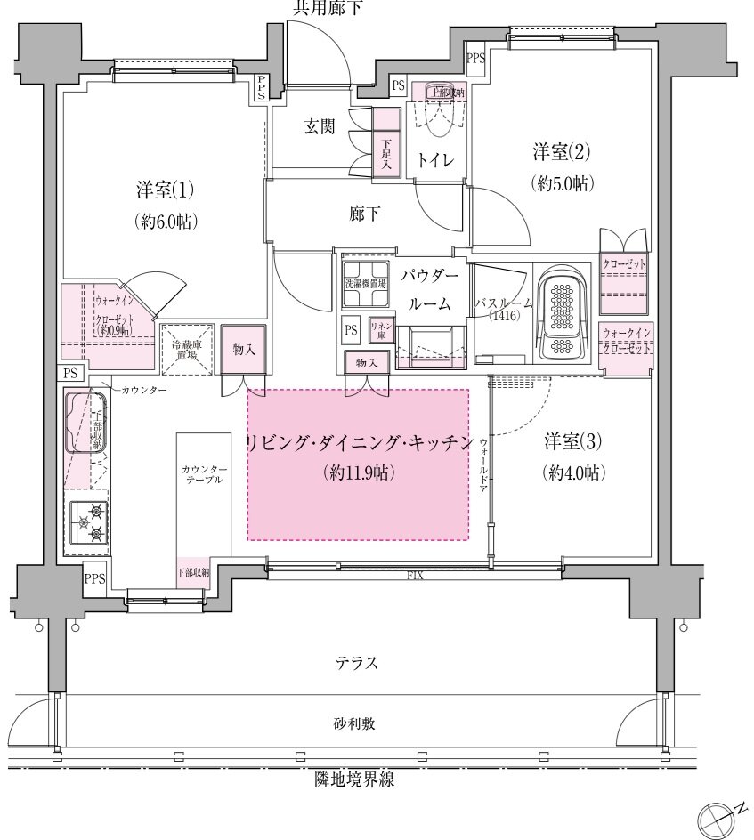 ヴィークコート小手指 間取り Cg type
