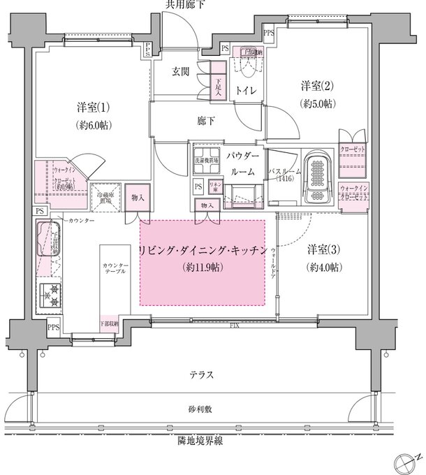 ヴィークコート小手指 間取り Cg type
