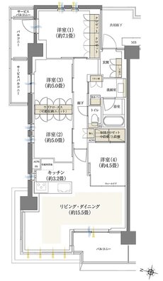 ルネ鎌倉深沢 間取り A1タイプ