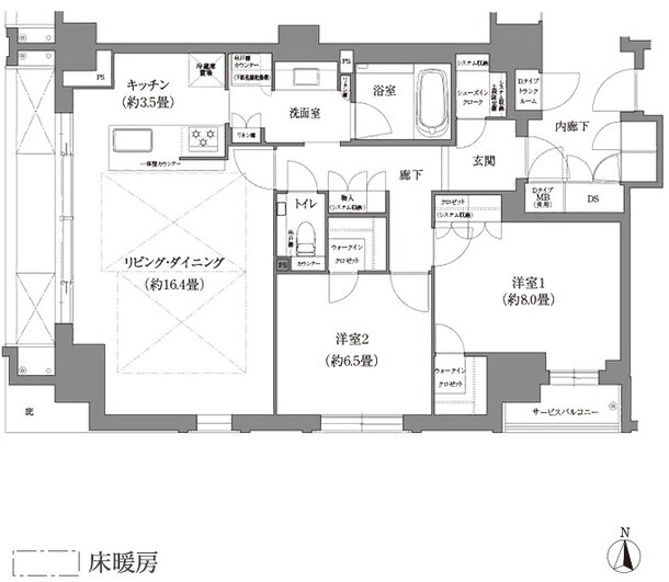 ローレルコート京都河原町三条 間取り Dタイプ