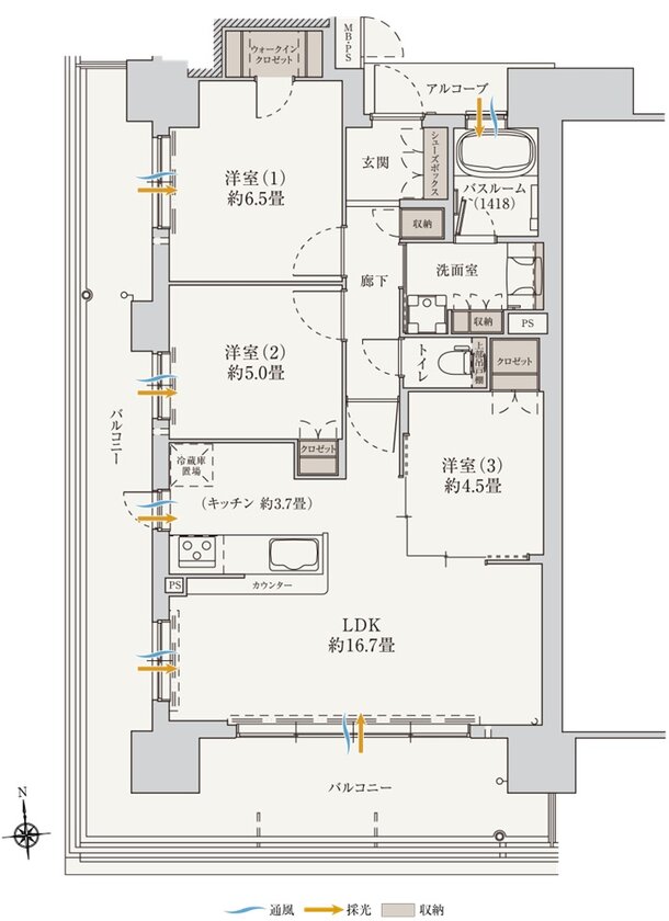 （仮称）ワコーレOSAKA ATARACITY PROJECT 間取り B2 type