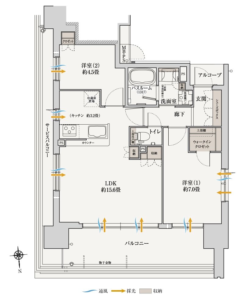 ワコーレOSAKA ATARACITY PROJECT(ワコーレシティ城北公園通) 間取り L2 type