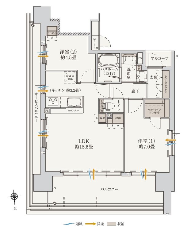 （仮称）ワコーレOSAKA ATARACITY PROJECT 間取り L2 type