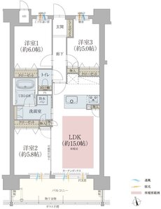 オーヴィジョン新南陽駅前II 間取り C TYPE