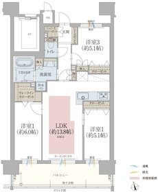 オーヴィジョン新南陽駅前II 間取り D TYPE
