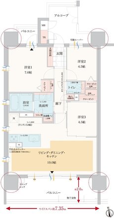 エルグランデ東刈谷 間取り A1 type
