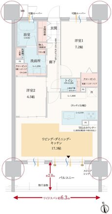 エルグランデ東刈谷 間取り B1 type