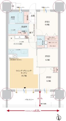 エルグランデ東刈谷 間取り C1 type