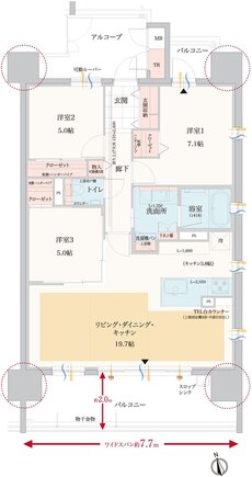 エルグランデ東刈谷 間取り D1 type