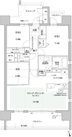 エルグランデ東刈谷 間取り D2 type（セレクトプラン）
