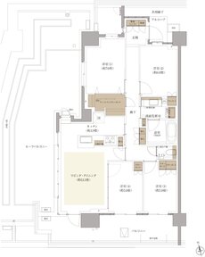 プラウド弦巻ガーデンテラス 間取り Jr type