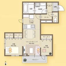 メリディアン市名坂 間取り D type