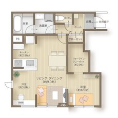 メリディアン多賀城高橋 間取り 101号室