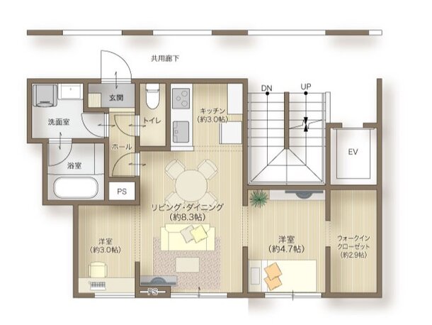 メリディアン多賀城高橋 間取り 102号室